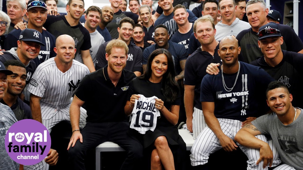 Duke and Duchess of Sussex meet NY Yankees and Boston Red Sox