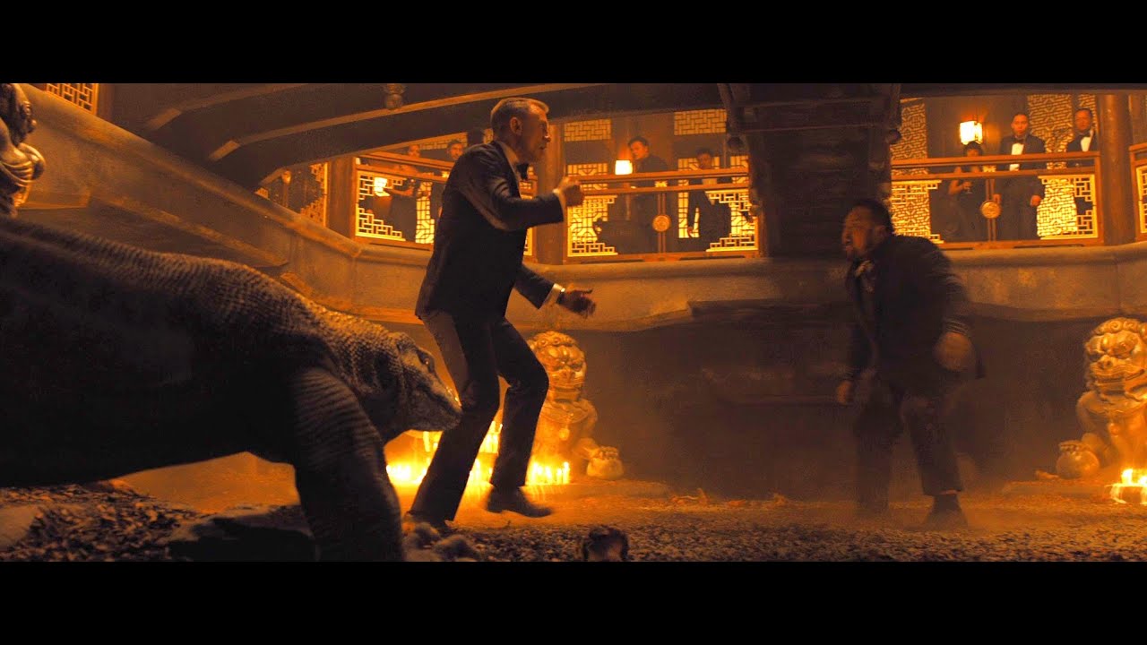 Skyfall (2012) - Komodo Dragon Fight Scene