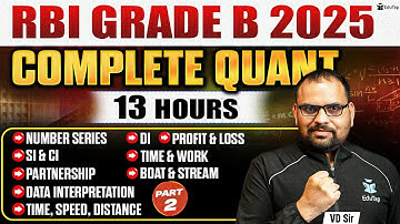 Complete Quant Syllabus for RBI Grade B 2025 |Quantitative Aptitude Phase 1 Preparation Free Classes