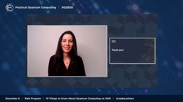 Q2B 2020 | 10 things to know about quantum computing on AWS | Nadia Carlsten | AWS