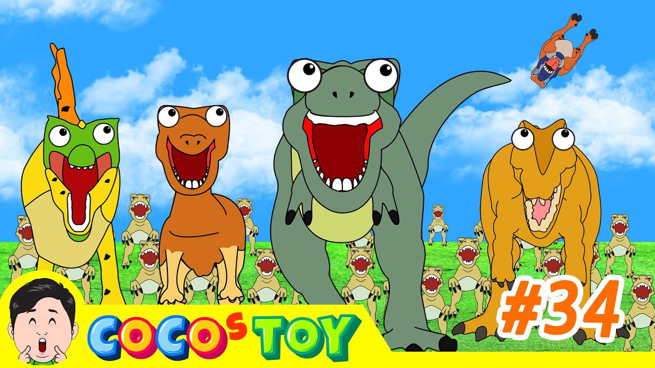 ⁣Big adventure of 5 little dinosaurs #34ㅣdinosaurs animation for childrenㅣCoCosToy