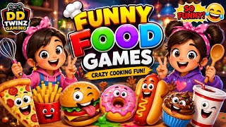 Funny Food Games Gameplay 😂 Crazy Cooking &amp; Hilarious Food Challenges | DD Twinz Gaming