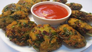 Poha Palak Cutlet recipe by sweet and spicy kitchen.....