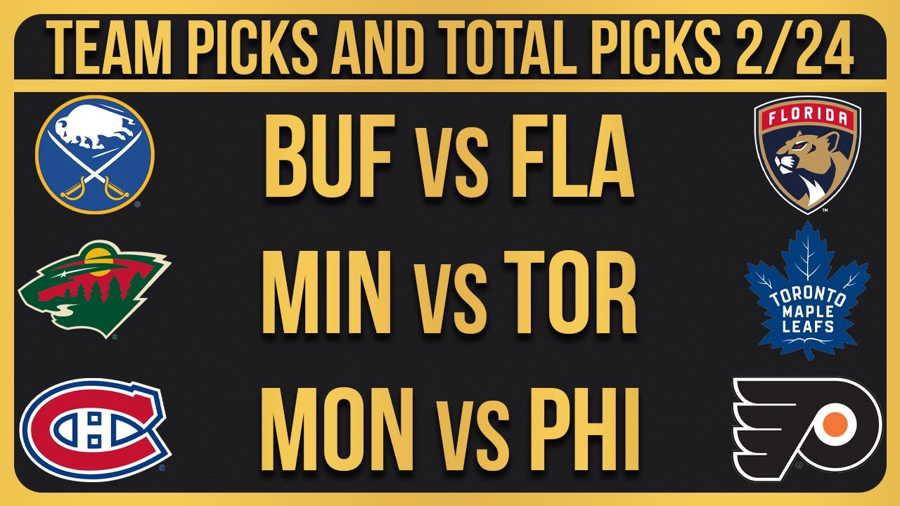 FREE NHL Picks Today 2/24/23 NHL Picks and Predictions YouTube