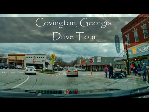 Driving Throughout Covington, Georgia - Suburban City Tour - 4K