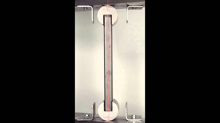 Buckling failure of a pin ended column of low slenderness: Materials Lab on-line