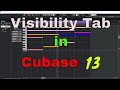 Visibility tab in cubase 13