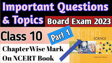 NCERT Important Questions 2023 Board Exam / Class 10 Science/ Chapter Wise NCERT Important Questions