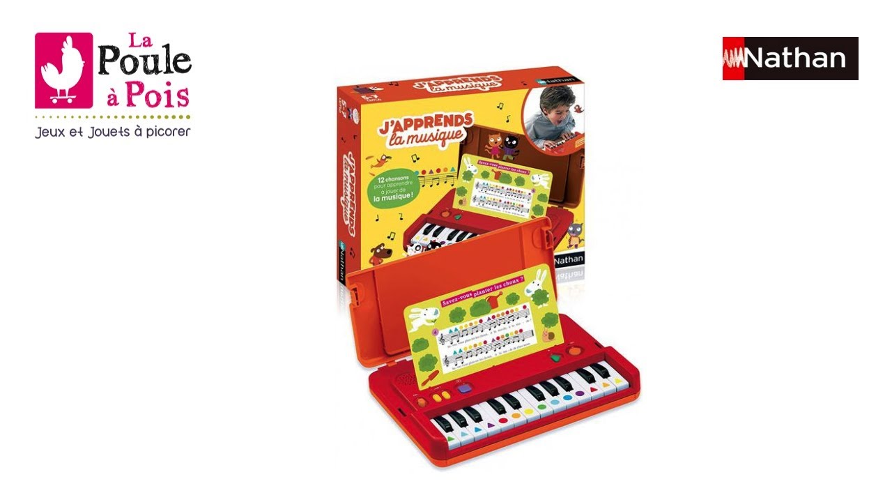 Hape - Petit Piano Rouge en Bois - Instrument de Musique pour Enfant -  Jouet Musical d'Apprentissage 3 ans - Fille et Garçon - Idée Cadeau - Beau