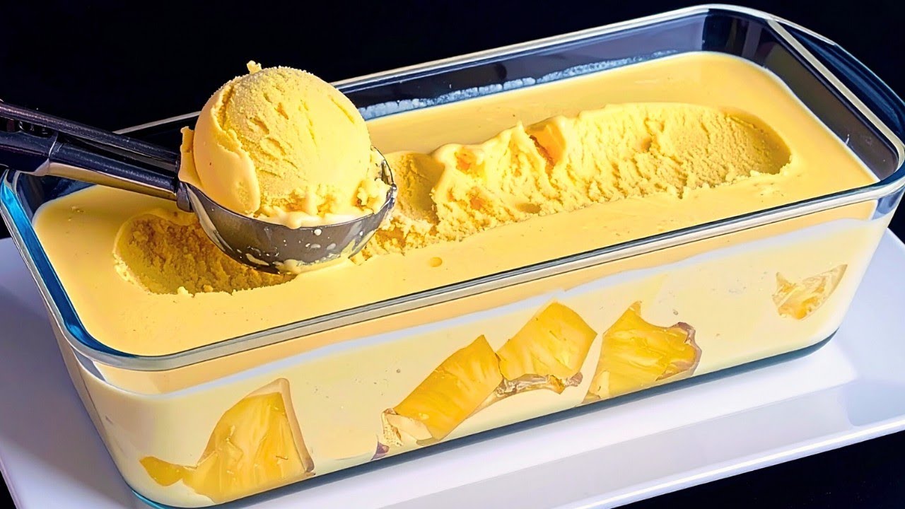 Только молоко и ананас! Вкуснейшее итальянское мороженое за 5 минут! Десерт без выпечки!