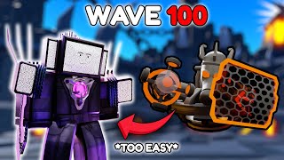 GODLY VS WAVE 100 ENDLESS MODE (Toilet Tower Defense)