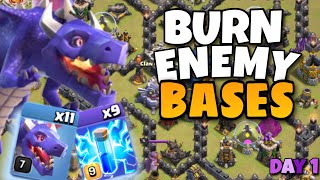 Do DRAGONS Rule The SKY in coc?.. TH12 ZAP DRAGONS FOR CWL is unstoppable in clash of clans