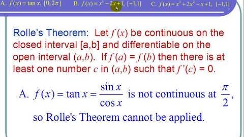 Determining Whether Rolle