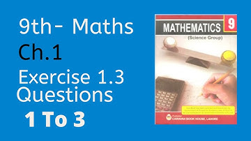 9th Class Math, lec 1, Exercise 1.3 Question no 1 to 3 | ch 1 Matrices | Matric part 1 Math