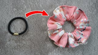 EASIEST Scrunchies I’VE EVER SEWN!!!  GREAT FOR BEGINNERS! DIY Scrunchies with Hair Tie