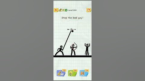 draw 2 save game level- 244 stop the bad guy!  #subscribe #viralvideo #games