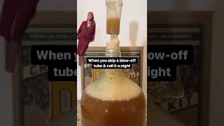 Don’t skip the blow-off tube! #beerbrewing