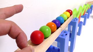 Marble Run ☆ Trix Track Wave Slope & Bell Course Resimi