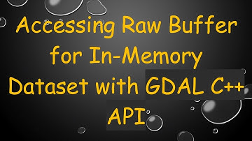 Accessing Raw Buffer for In-Memory Dataset with GDAL C+ +  API