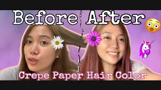 Crepe Paper Hair Dye | DIY | Pink Hair Color