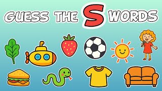 🎯 Guess the S Word! | Fun Alphabet Game for Kids | Learn Letters with Pictures 🌟 screenshot 1