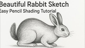 "Beautiful Rabbit Sketch Drawing | Easy Pencil Shading | Cute Bunny Art Tutorial"