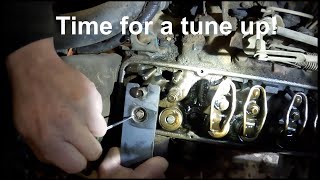 Small block chevy valve stem seal replacement & tune up.