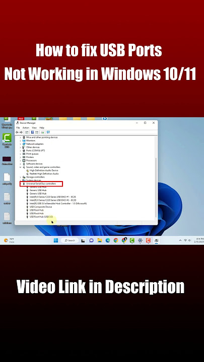 How to Fix USB Ports Not Working in Windows 10/11 | Troubleshooting Guide