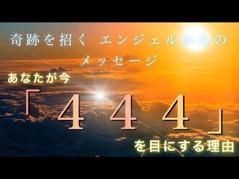 【全ての流れが良い方向に】あなたが今、エンジェルナンバー444を目撃する理由《ゾロ目・天使》