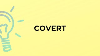 What is the meaning of the word COVERT?