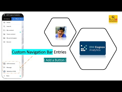 IBM Cognos 11 - Admin | Custom Navigation Bar Entries - Add a Button using Extensions | OneTouchBI