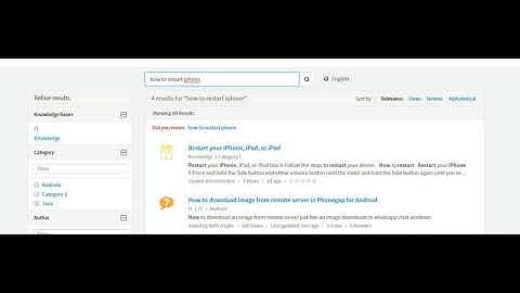 ServiceNow - search results page by entering a word