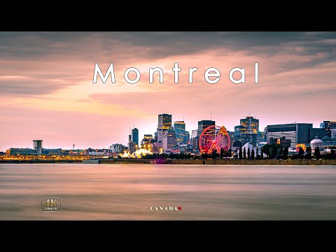 Montreal CANADA| 4K | Монреаль, Канада - Французский город! Only MUSIC! Quebec