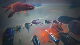 Alpha Mosasaurus vs ALL OTHER Water Creatures || Cantex