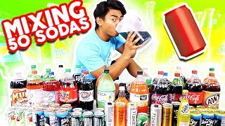 Mixing All My 50 Sodas Together and Drinking It!