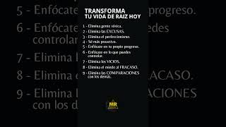 TRANSFORMACIÓN personal, cambio de VIDA para ser FELIZ.
