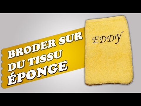 broderie-machine---broder-sur-du-tissu-éponge---how-embroidery-on-terry-cloth