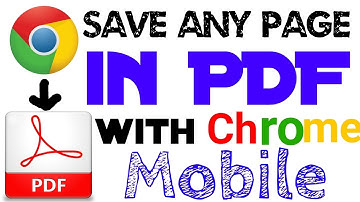 CHROME WEBPAGE TO PDF - How to save any Google chrome mobile page to PDF | Hindi