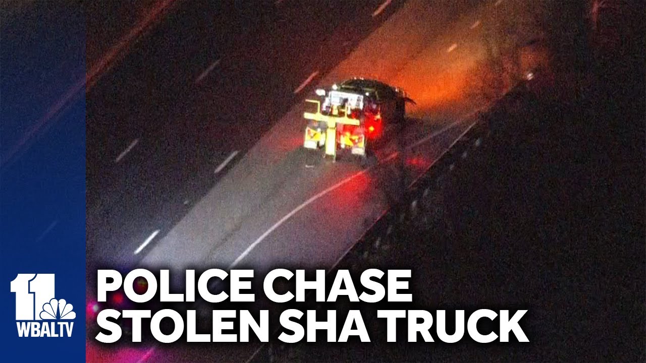 Stolen SHA truck rams cars, leads police pursuit - YouTube
