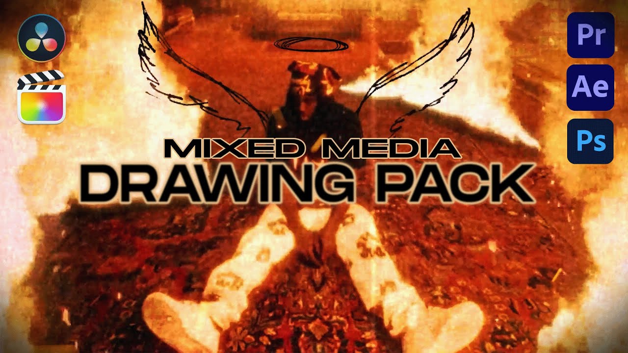 Mixed Media video editing and graphic design drawing effects! YouTube