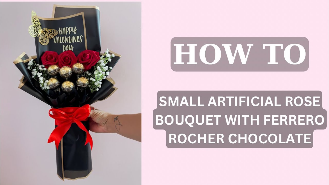 Artificial Rose Bouquet | Ferrero Chocolate bouquet | Ramos | Gifts | Regalos y Detalles