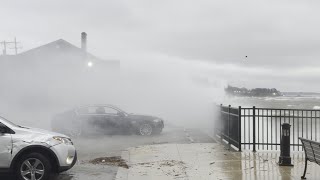 Buffalo Blizzard INSANITY-80 MPH Winds-25 Foot Waves-Whiteouts!