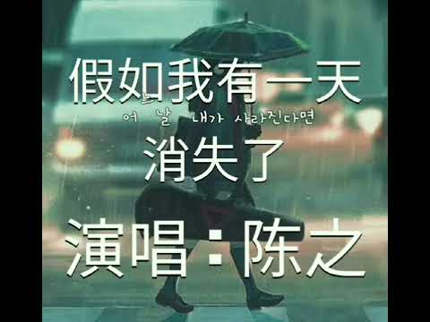 假如我有一天消失了(어느날 내가 사라진다면)   陈之   중국노래번역    가사   단어