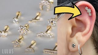 15 Different Styles of Hoops & Studs For Your Helix (Cartilage) Piercing In Gold