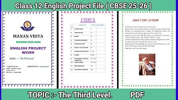 The Third Level | Theme & Summary Explained in Simple Words | Class 12 English Project File