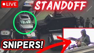 🔴 BREAKING: HOSTAGE! SNIPERS! SWAT Surrounds CAR in Beverly Hills | Armed Suspect Standoff