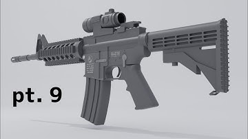 Blender M4A1 3DCG modeling tutorial for beginner - Part 9