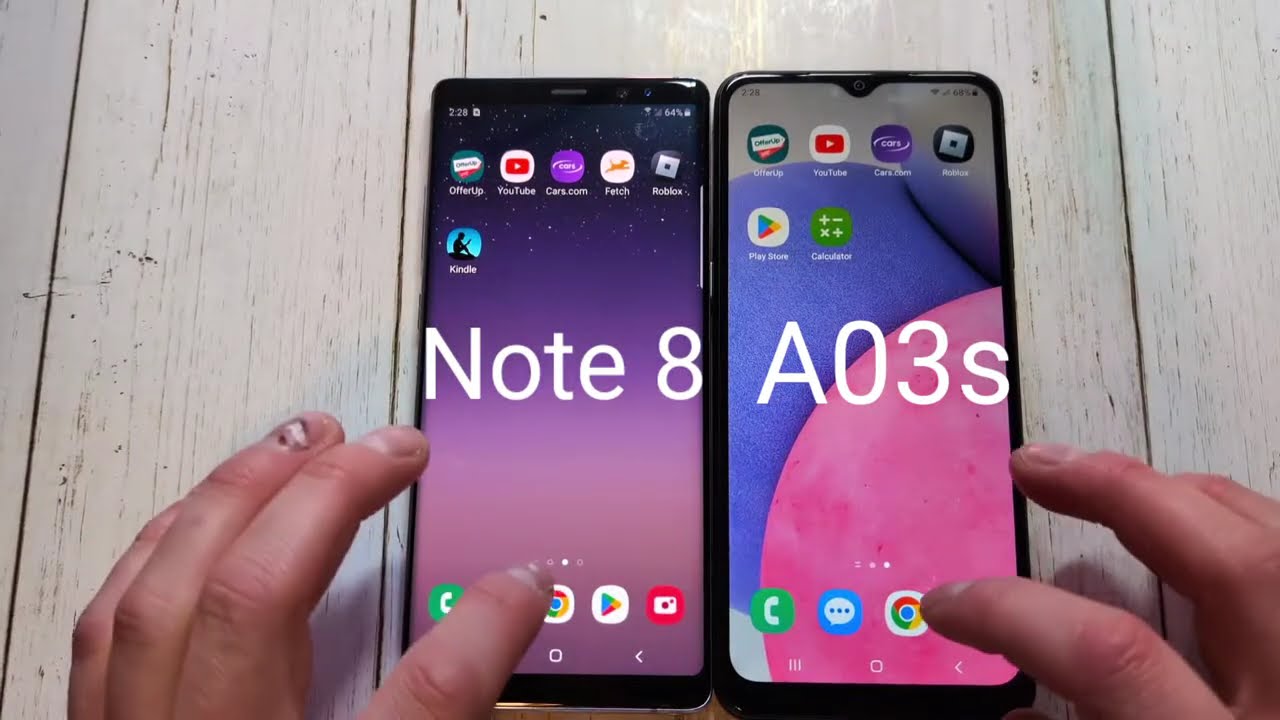 Samsung A03s Vs Samsung Note 8 Speed Test - YouTube