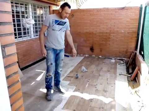 Solado Terminado Terminación de solado patio - YouTube