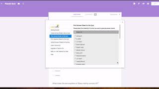 Use Paperscorer to Create Print Answer Sheets for a Google Quiz